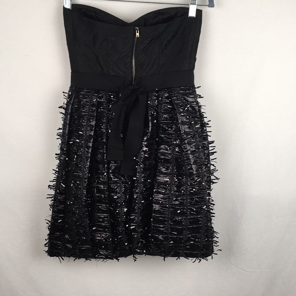 J.Crew Black Strapless Holiday Party Tinsel Dress - Picture 4 of 7